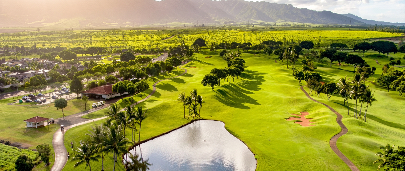 Aerial view of Royal Kunia Country Club